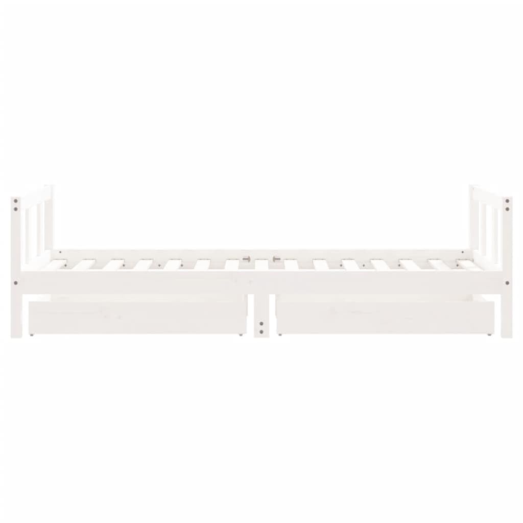 Genérico Estructura de Cama Infantil con cajones Madera White 90x190 cm,wenjingqi-834418