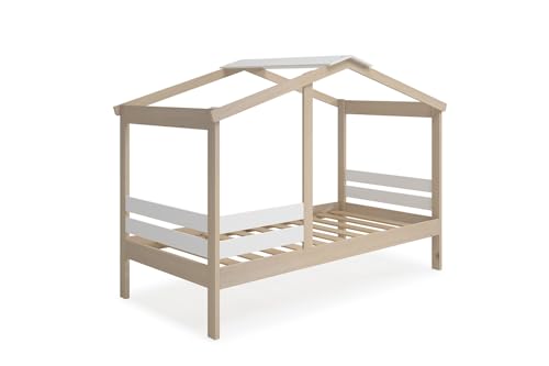 Genérico Angel Cama cabaña de 90x200 cm-Cama Cabaña Montessori-Cama Infantil cabaña