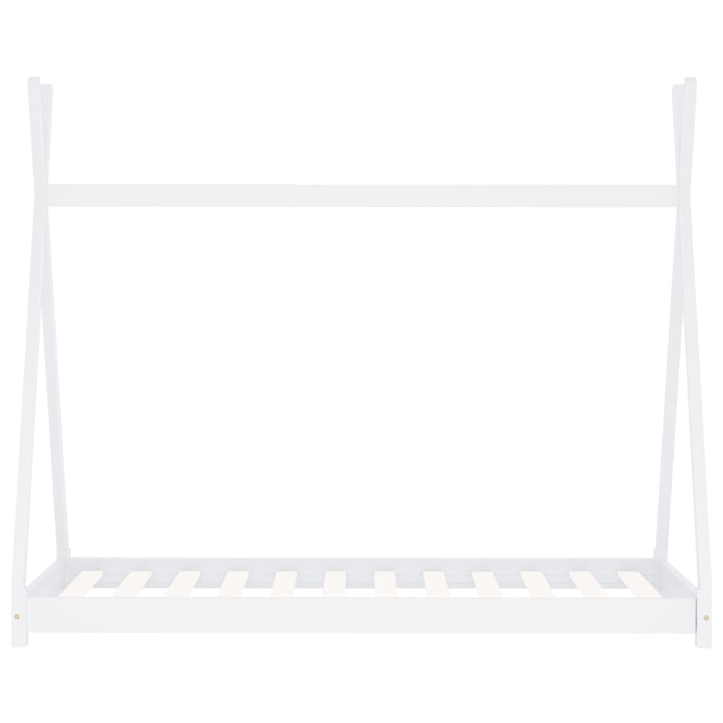 Genérico Estructura de Cama Infantil Madera Maciza Pino Blanca 90x200 cm,wenjingqi-283360