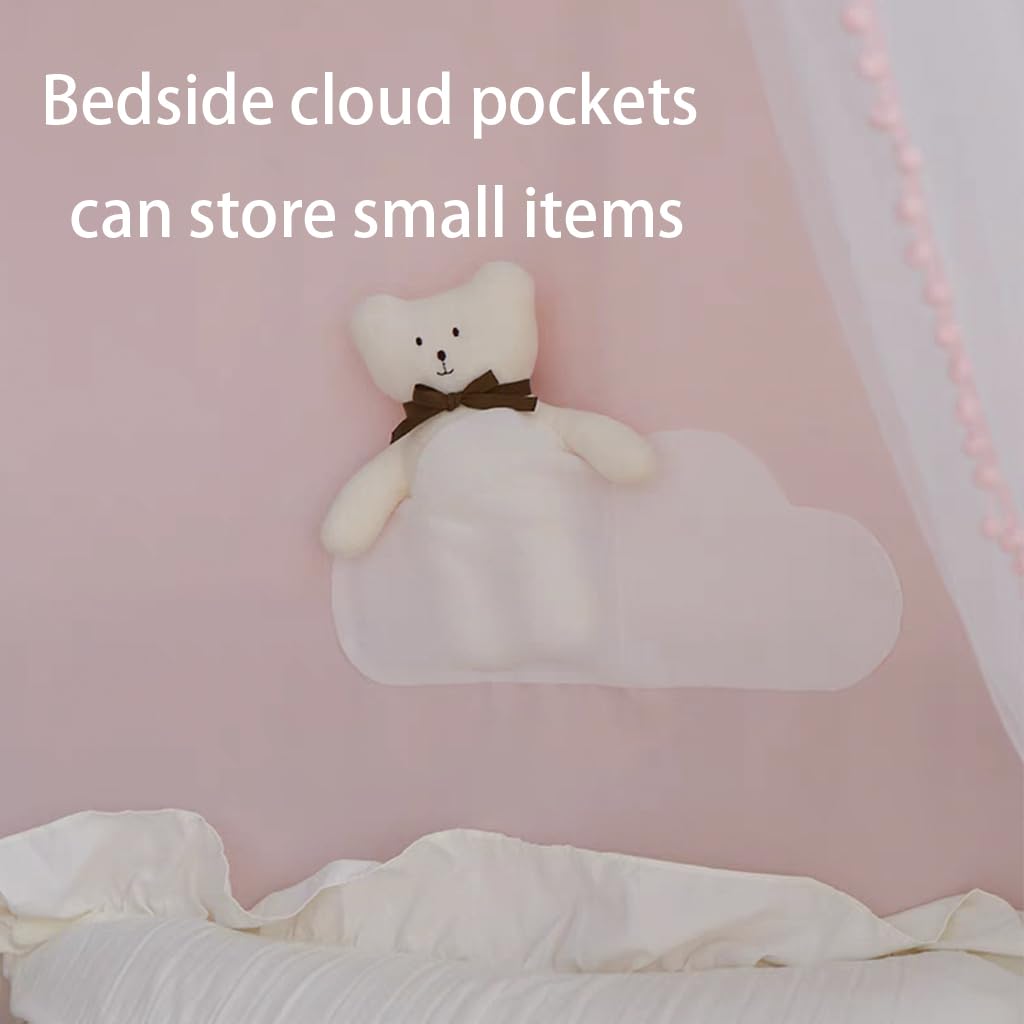 Genérico Mosquitera de Princesa para Cama Infantil con Cortinas con Pompones, Bonita Tienda de campaña para niños con Barras para Cama de tamaño Twin/Twin XL/Full/Queen (Rosa, 59"(An) X 78"