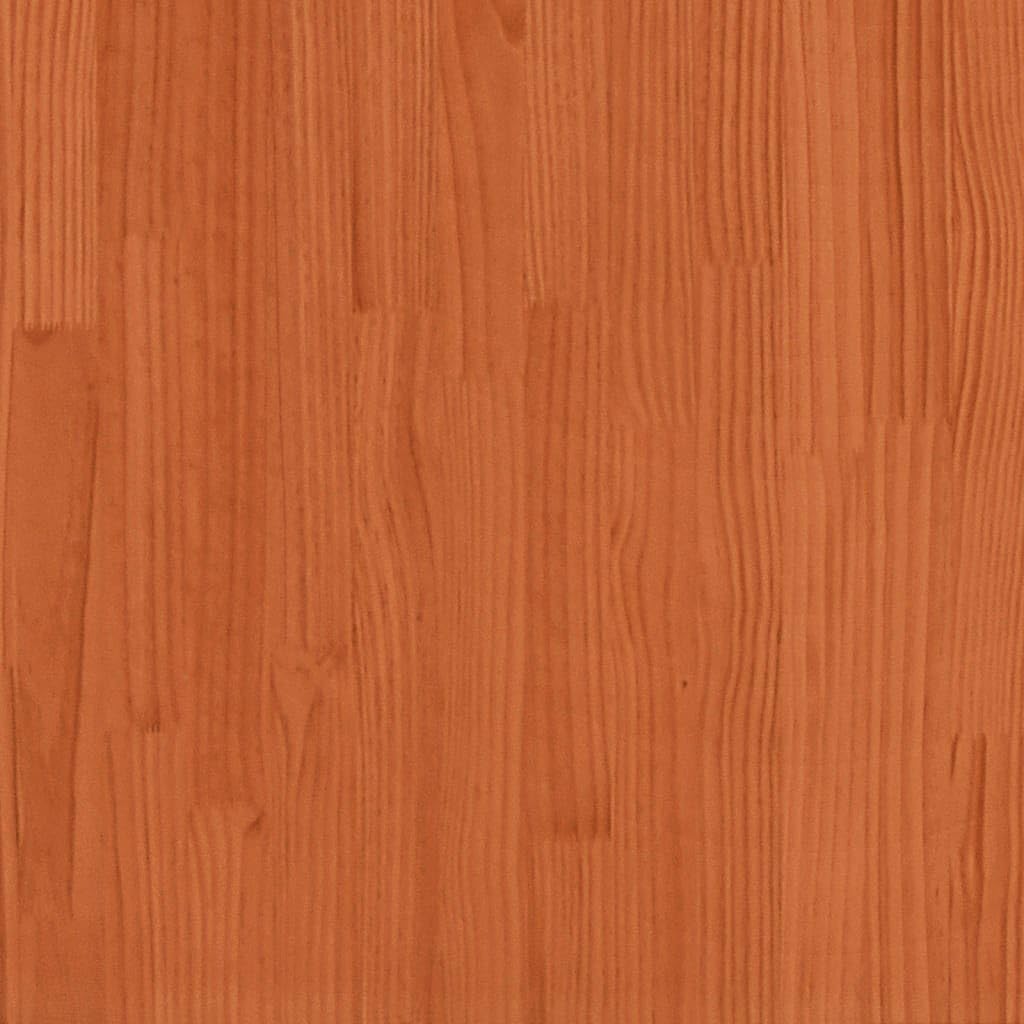 Generico Kangqiling847005 - Cama infantil con techo marrón de cera, 80 x 200 cm, madera maciza de pino