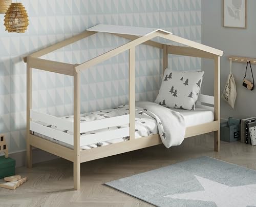 Genérico Angel Cama cabaña de 90x200 cm-Cama Cabaña Montessori-Cama Infantil cabaña